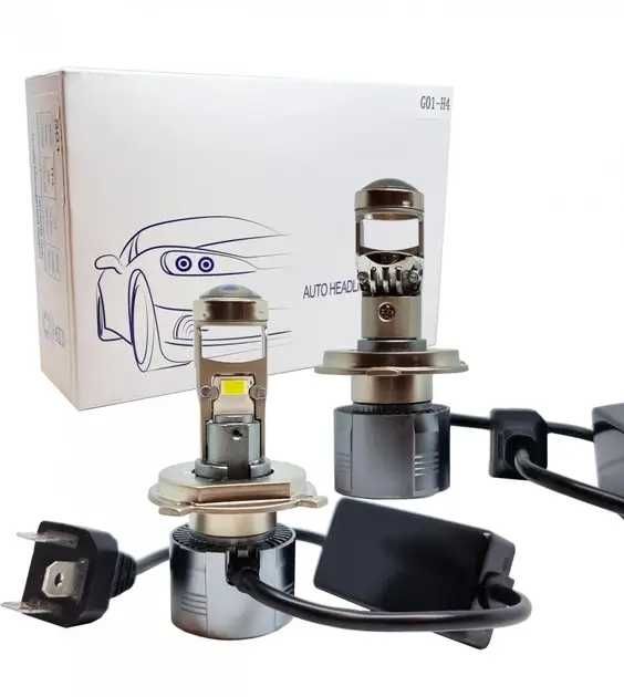 Минилинзы LED лампы  h11 h7 h4 9005 9006 с линзой 12-24V мінілінзи