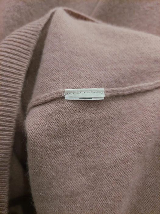 Sweter 100% kaszmir u-neck ciemny róż