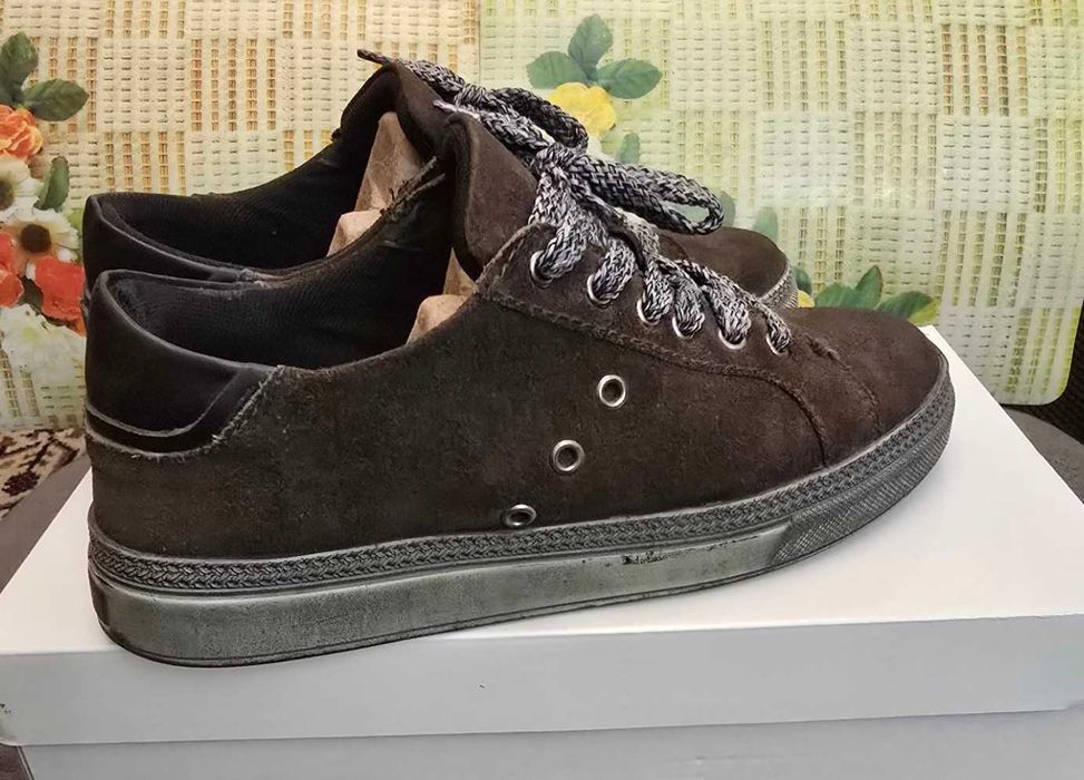 Sneakersy męskie Sergio Bardi, rozm. 41, skóra-zamsz