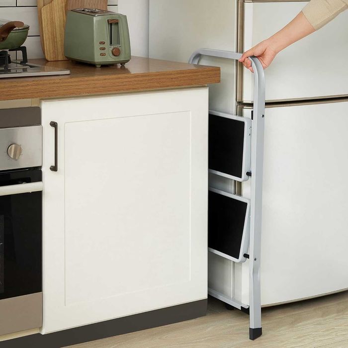 SONGMICS składany podnóżek stalowy 1-stopniowy 150 kg GSL01WT