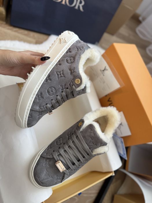 Кеди зимові утеплені жіночі louis vuitton LV 38 кросівки утеплені