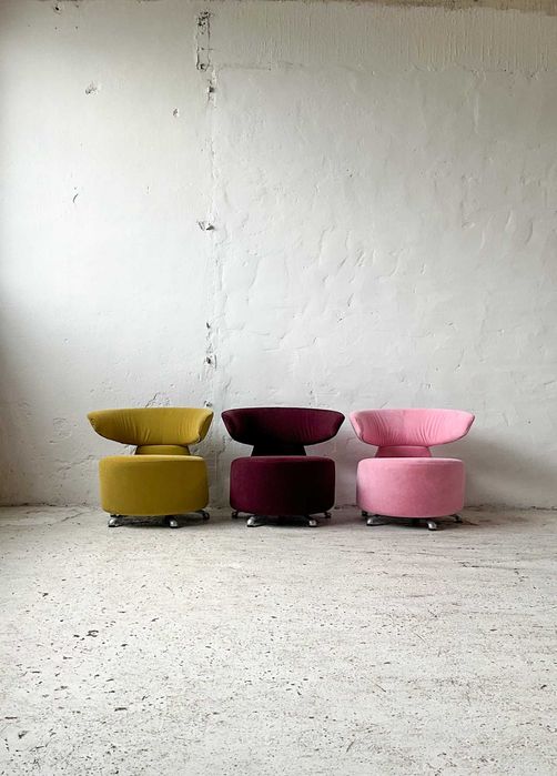 Cassina włoski fotel Biki proj. T. Kita nowe obicie lata 2000 vintage