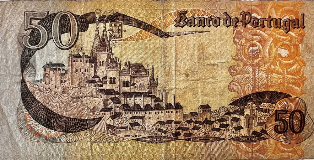 Nota de  50 escudos -ano 1968