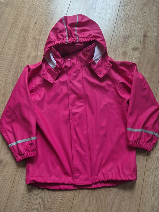 Kurtka przeciwdeszczowa  różowa KappAhl Kaxs 122/128 używana