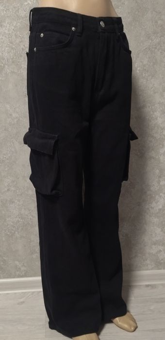 Джинси жіночі чорні (карго )