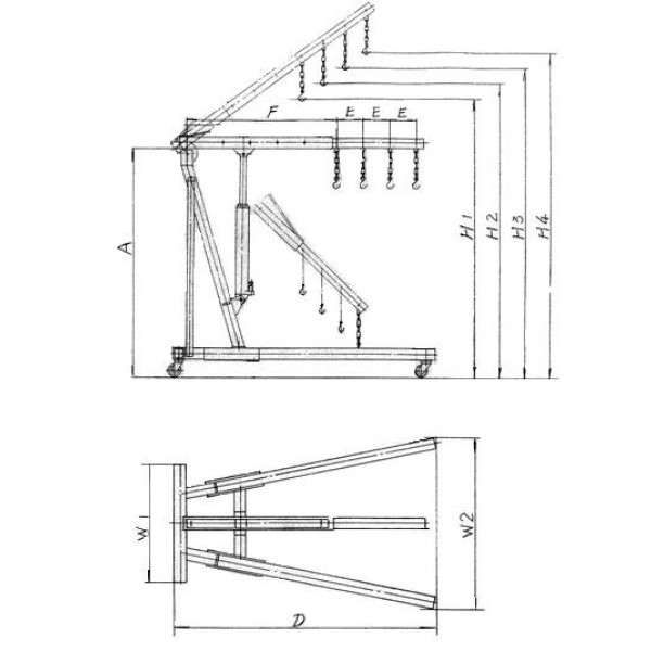Grua de motores 2 toneladas ao preço da de uma tonelada