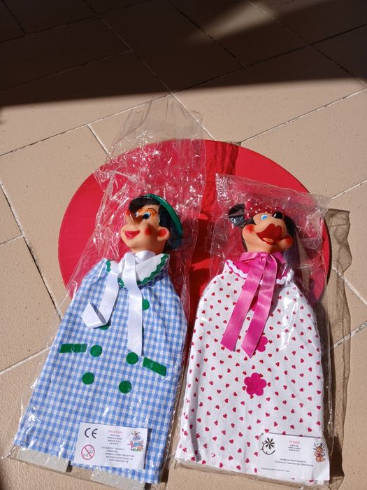 2 Fantoches Mão Pinoquio & Minnie NOVOS