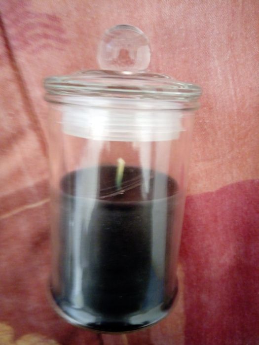 Vela em frasco de vidro