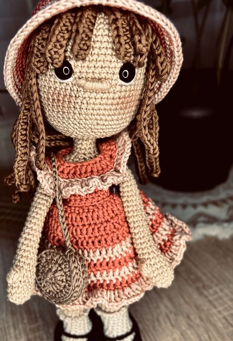 Lalka hand made 28cm ręcznie robiona na szydełku NA PREZENT/ZAMÓWIENIE