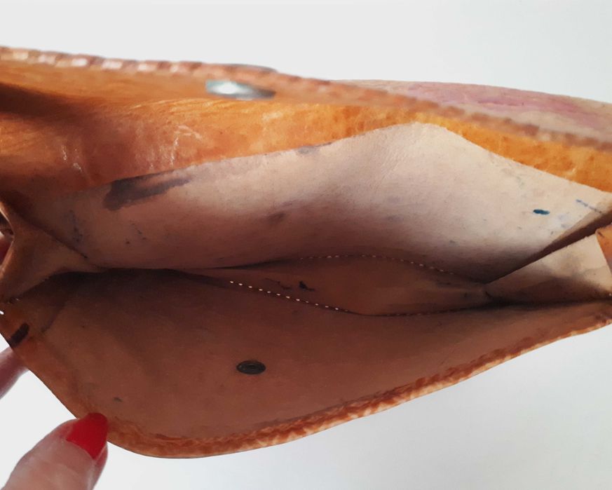 kosmetyczka skórzana indyjska handmade