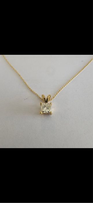 Nowy złoty lańcuszek 14 K z diamentem 0,36ct