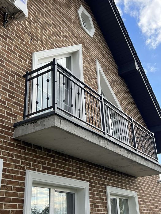 Перила,дашки,балкони,чорний метал,порошкове фарбування,вироби з металу