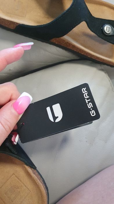 Klapki ze skóry G Star Raw nowe 38
