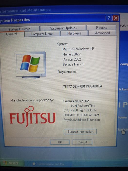 Vendo pc portátil fujitsu