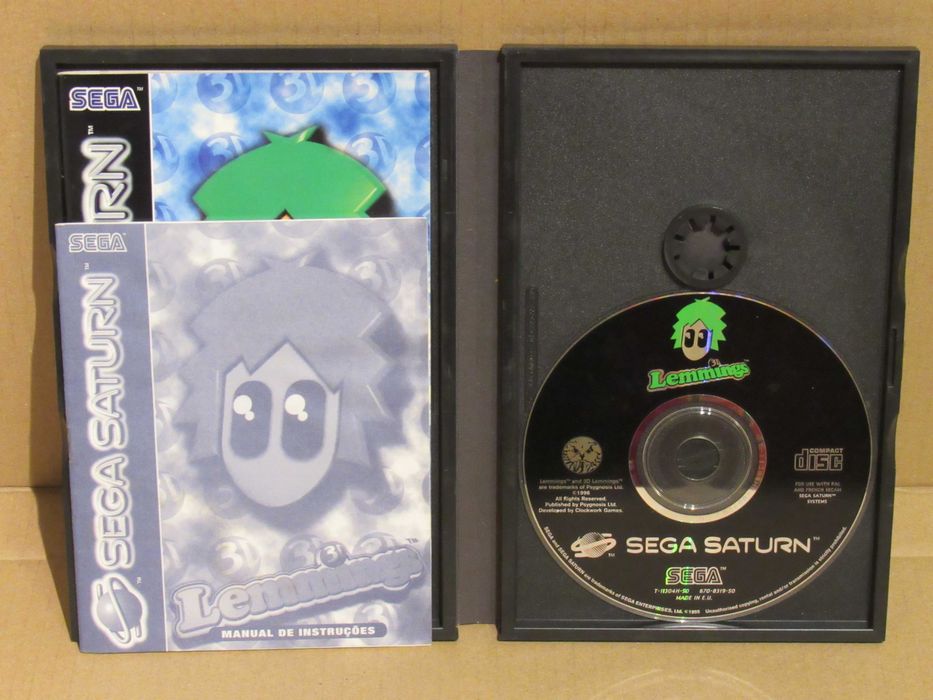 Jogo Sega Saturn 3D Lemmings completo PT