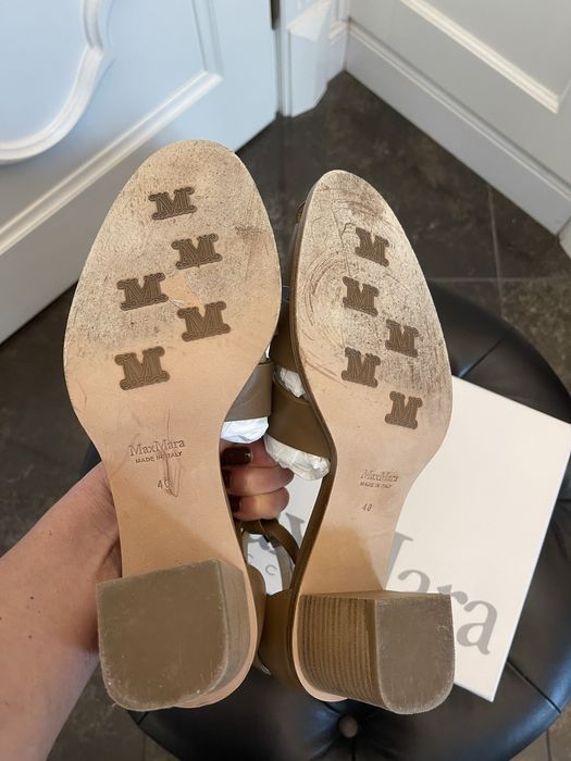MAX MARA piękne sandałki, skóra naturalna