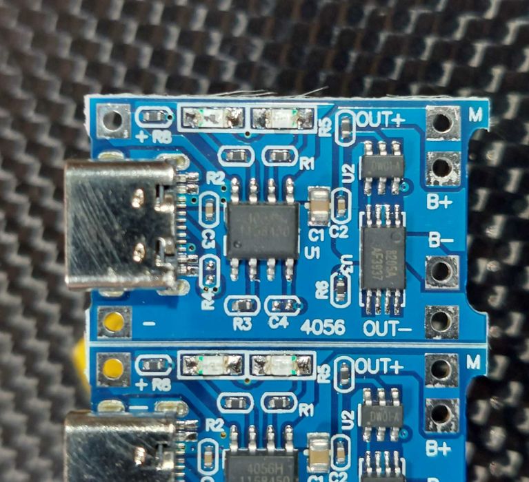 Модуль плата зарядки аккумулятора TP4056 с Type-C, поддерживает 18650