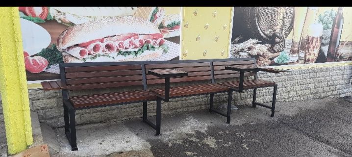Лавки лофт ковані вироби зі столиками під замовлення