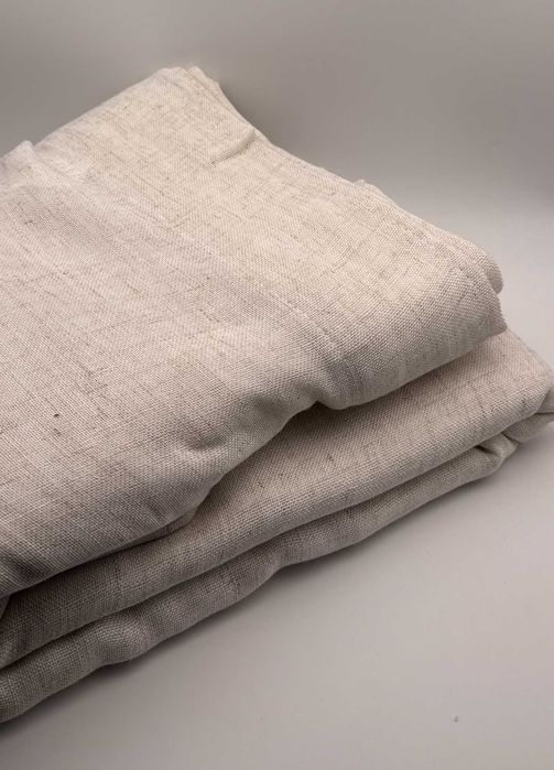 2 Cortinas Miulee Efeito Linho Branco Natural 245x200 cm