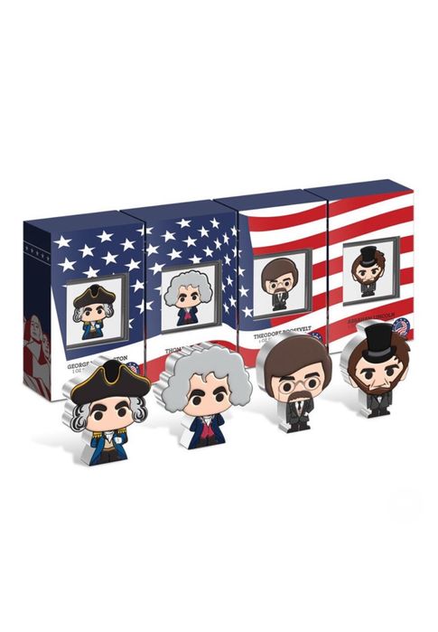 Монета Chibi $2 Президенты горы Рашмор 1 унция серебро