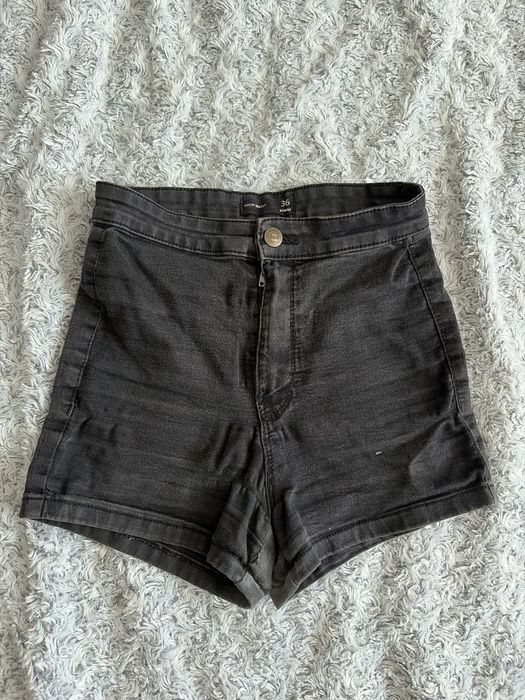 spodenki czarne krotkie high waist
