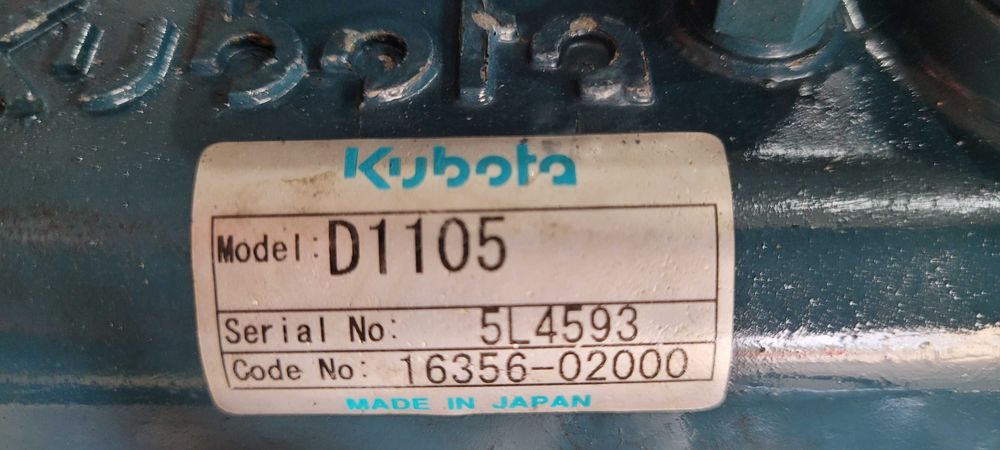 Silnik Kubota D1105 24.8HP ciśnienie 31/31/31 gwarancja rozruch