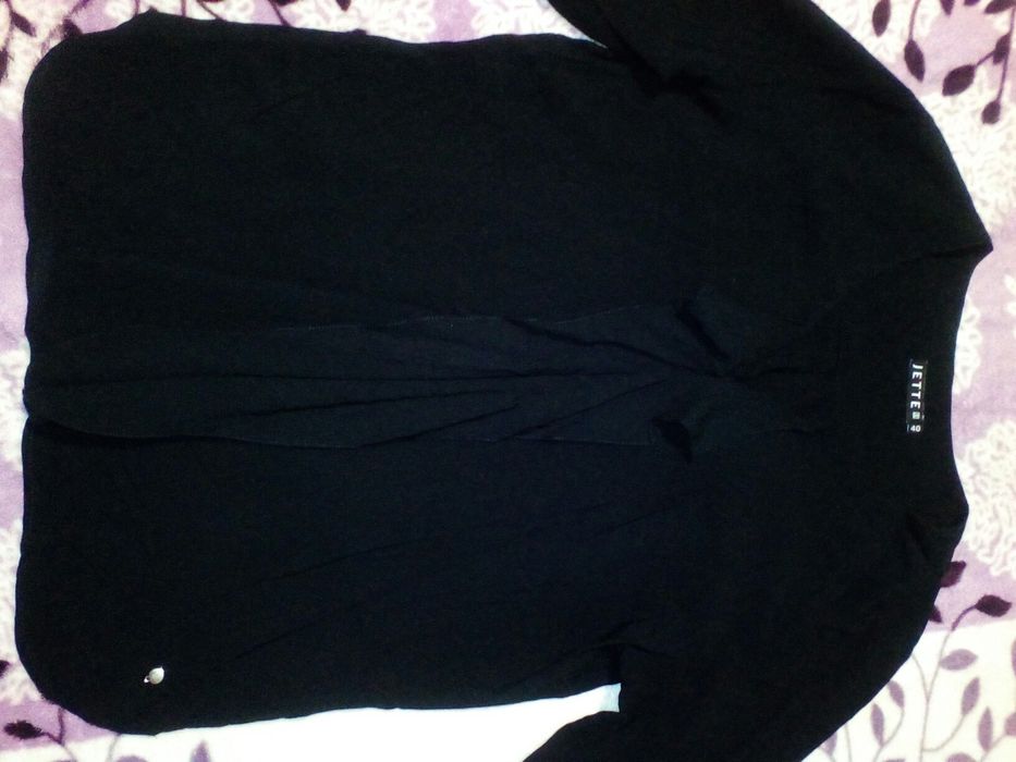 Рубашка черная 46-48 размер блуза блузка чорна кофта