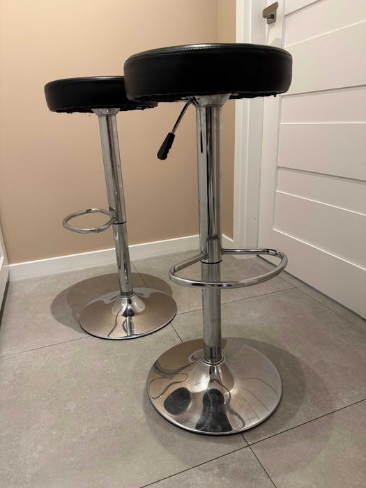 Krzesło barowe Mars czarne 2 szt.