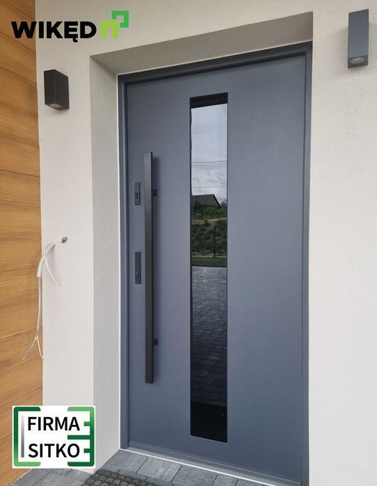 Drzwi WIKĘD OPTIMUM TERMO 76mm G.D. wzór GD01A z montażem