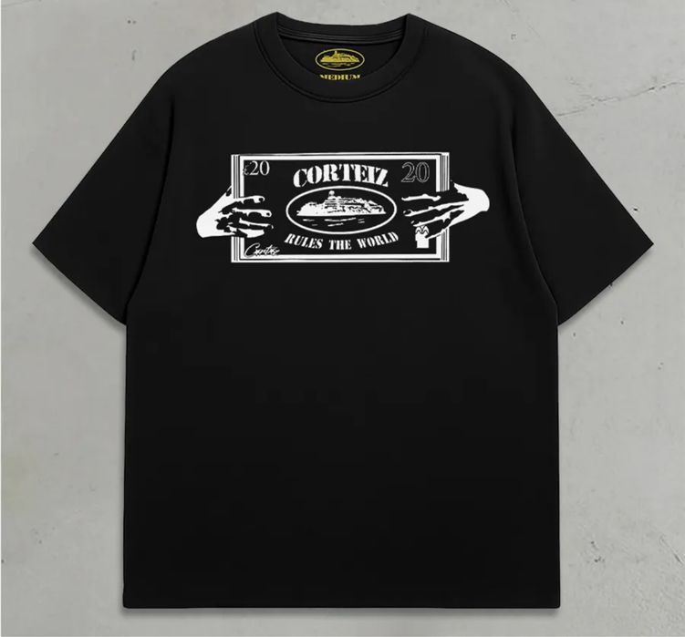 Футболки Corteiz Logo унисекс кортеиз черные белые Новинки тишка