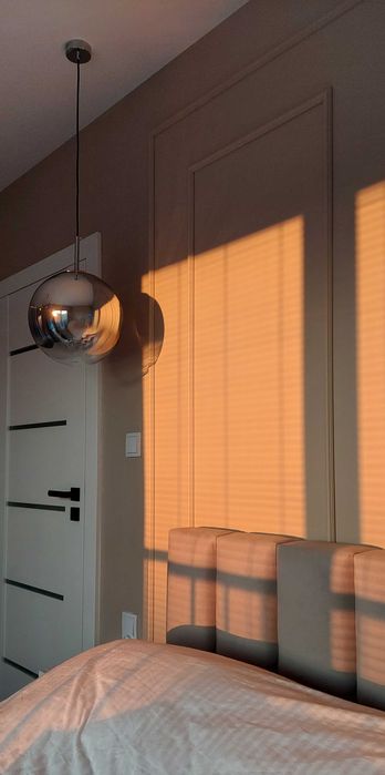 Lampa 2 szt srebro pół transparentne z efektem lustra
