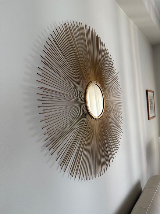 Espelho dourado metálico