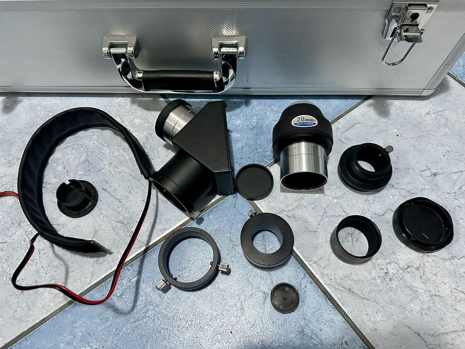 Teleskop Sky Watcher ED80, montaż AZ-EQ5 GoTo, dodatki astrofotografia