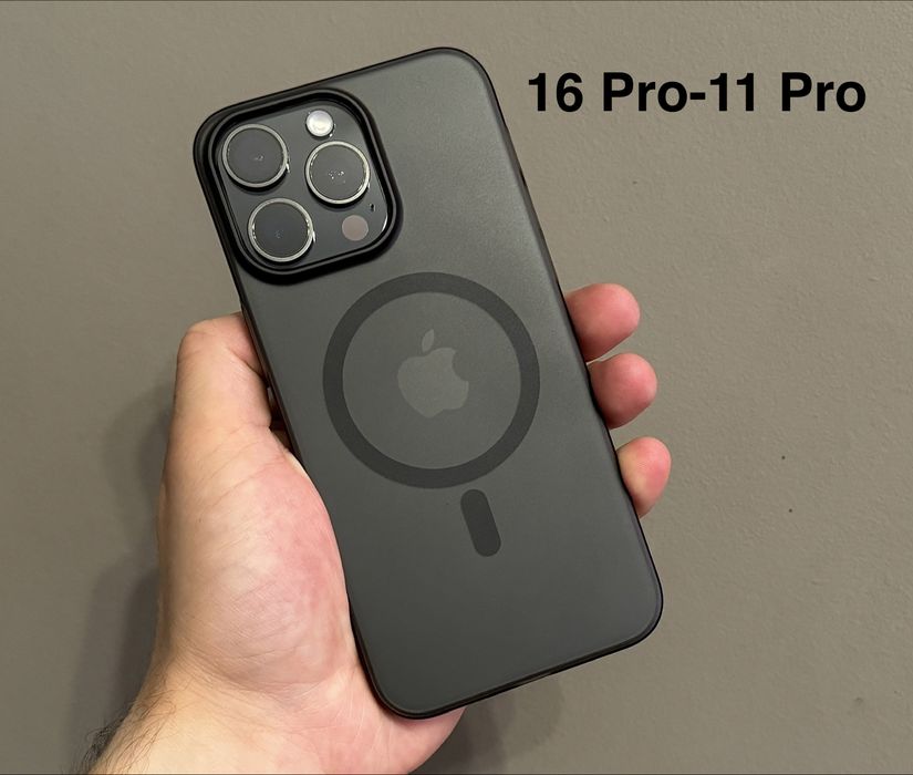 Ультратонкий матовый чехол IPhone 17 Air Black, 16 Pro Max-11 Pro Max, чехол на iPhone 17 Black