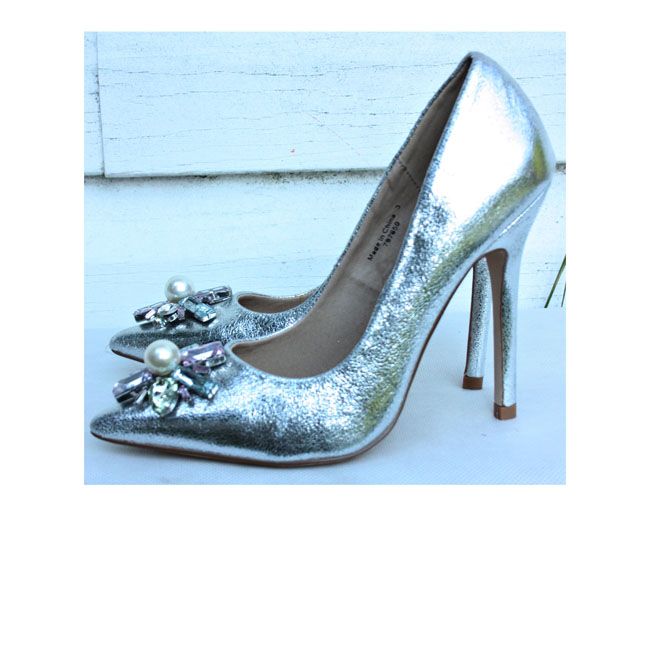 Srebrne szpilki Asos na ślub