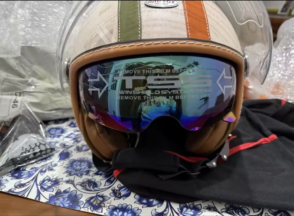 Capacete jet retro