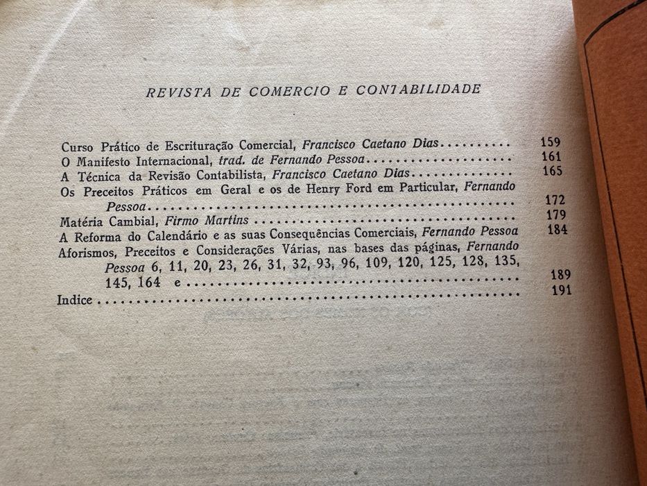Fernando Pessoa - Revista de Comércio e Contabilidade - 1926