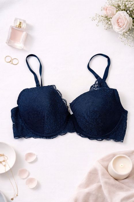 Biustonosz usztywniany 85E granatowy