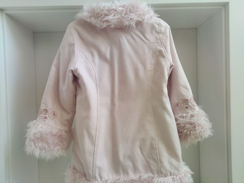 Płaszczyk z futerkiem H&M 8-9lat 134cm