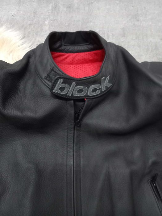 Kurtka Motocyklowa skórzana skóra na motocykl  BLOCK L  XL 892
