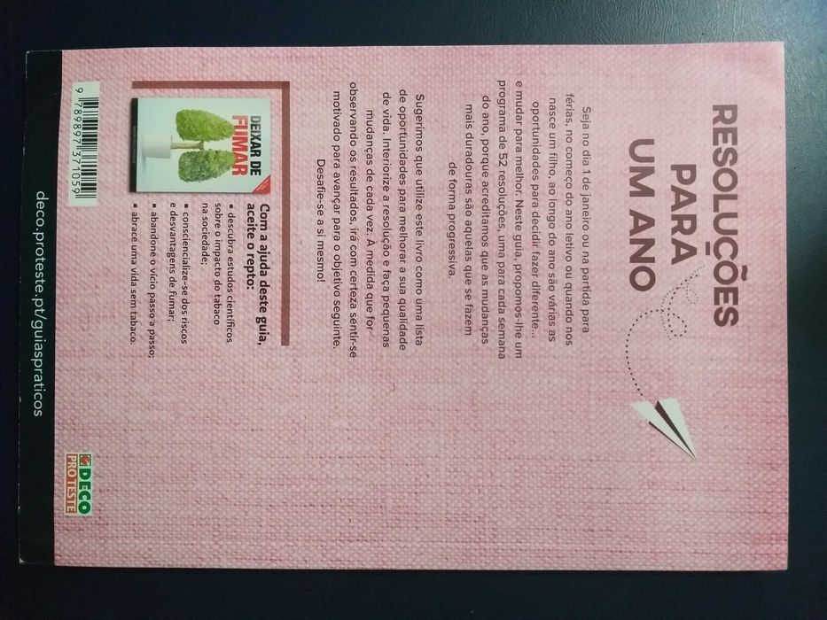 Livro "Resoluções para um ano - 52 passos para" da Deco Proteste Novo