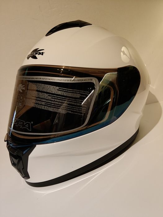 Capacete Integral Kappa "leve" c/viseira escura incluida mota scooter