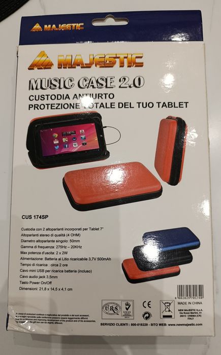 Etui z głośnikami Majestic Music Case 2.0 do tabletu 7"