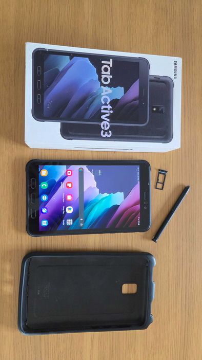 Tablet Samsung Galaxy Tab Active3 SM-T575 4G LTE telefon, smartfon, pudełko, rysik, etui, ODPORNY NA DZIECI :)