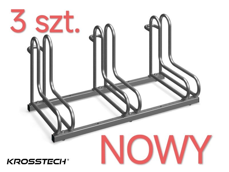 Stojak rowerowy OCYNKOWANY stalowy na 3 rowery NOWY SOLIDNY