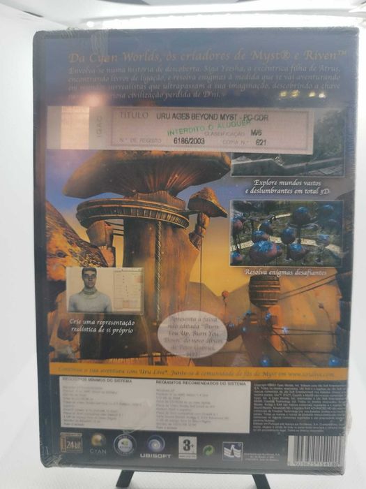 URU Ages Beyond Myst PC CD-ROM Selado Novo Raro Ubisoft