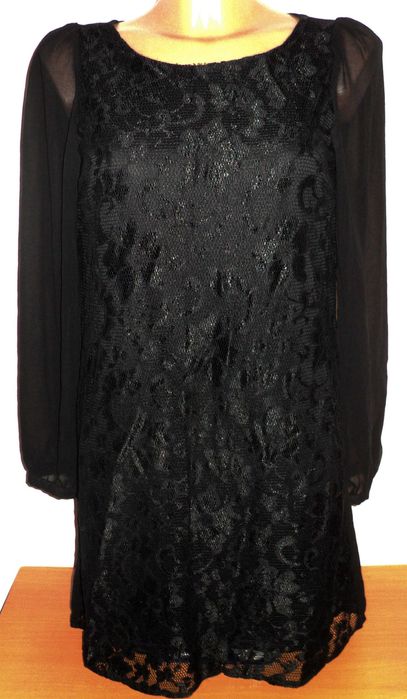 Sukienka Atmosphere roz, 36 S. czarna koronkowa