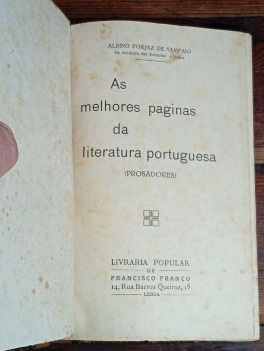 Livro "As Melhores Páginas da Literatura Portuguesa" -
