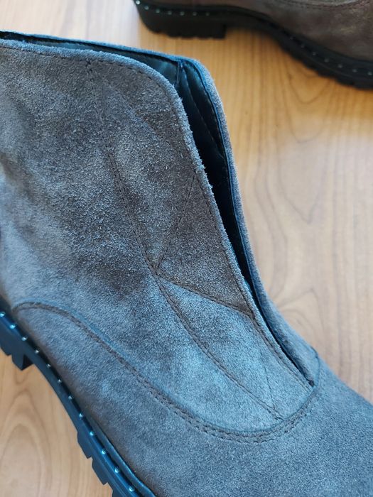 Замшеві ботинки челсі р. 40, черевики натуральна замша стан нових