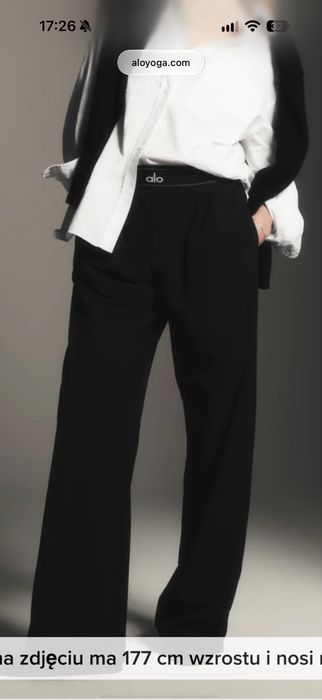 Kultowe spodnie Suit Up (standardowe)Alo, roz. M